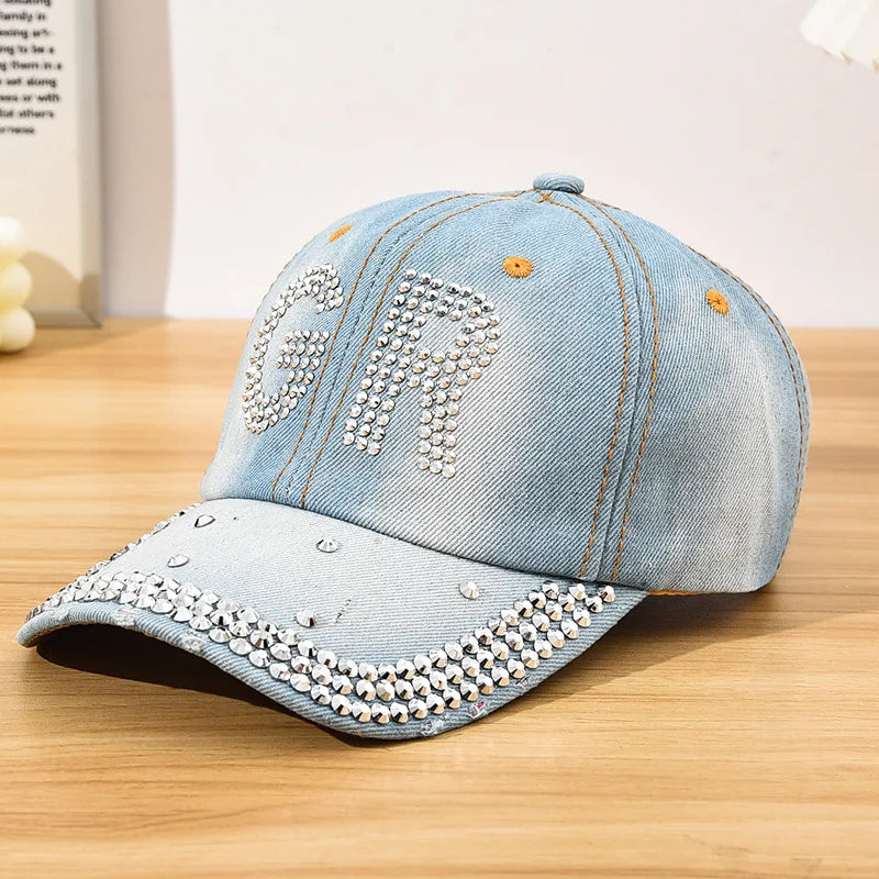 Cappellino Da Baseball Con Diamanti Y2K Motivo Stelle Regolabile Chiusura Posteriore Unisex Design Casual Moda Quotidiana