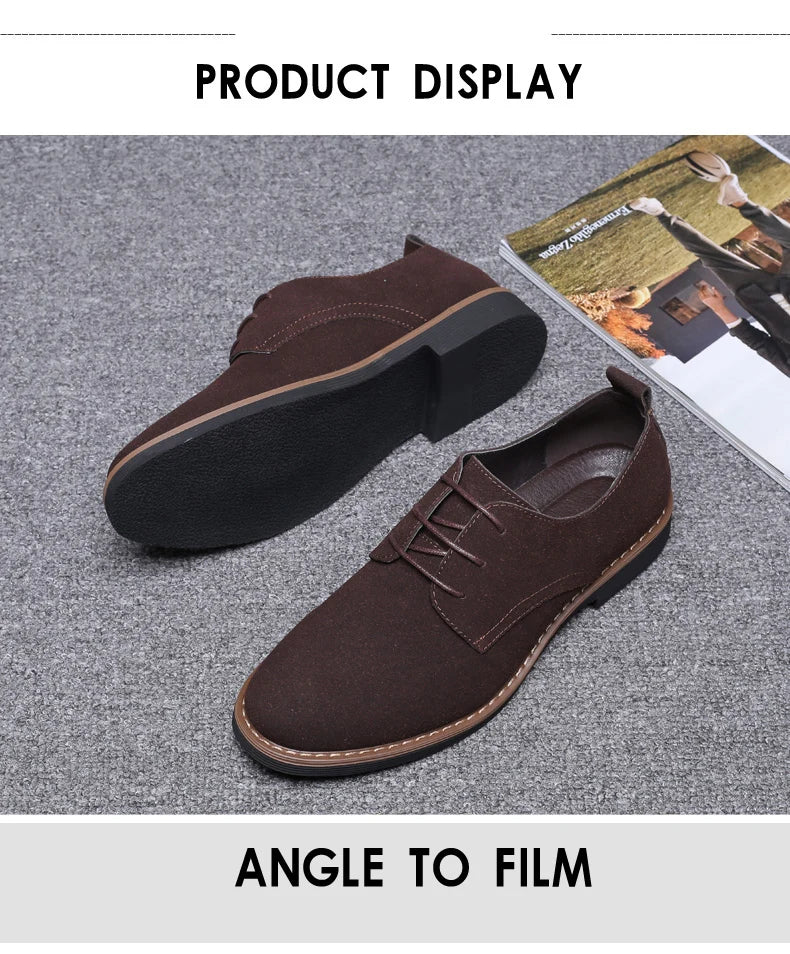 Scarpe Eleganti Da Uomo In Pelle Scamosciata Oxford Mocassini Derby Lusso Casual Classiche