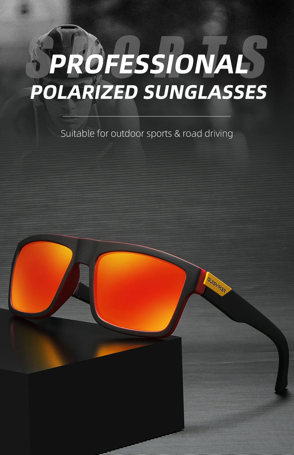 ELAX Occhiali Da Sole Polarizzati UV400 Uomo Donna Sportivi Da Pesca Outdoor Baseball Softball