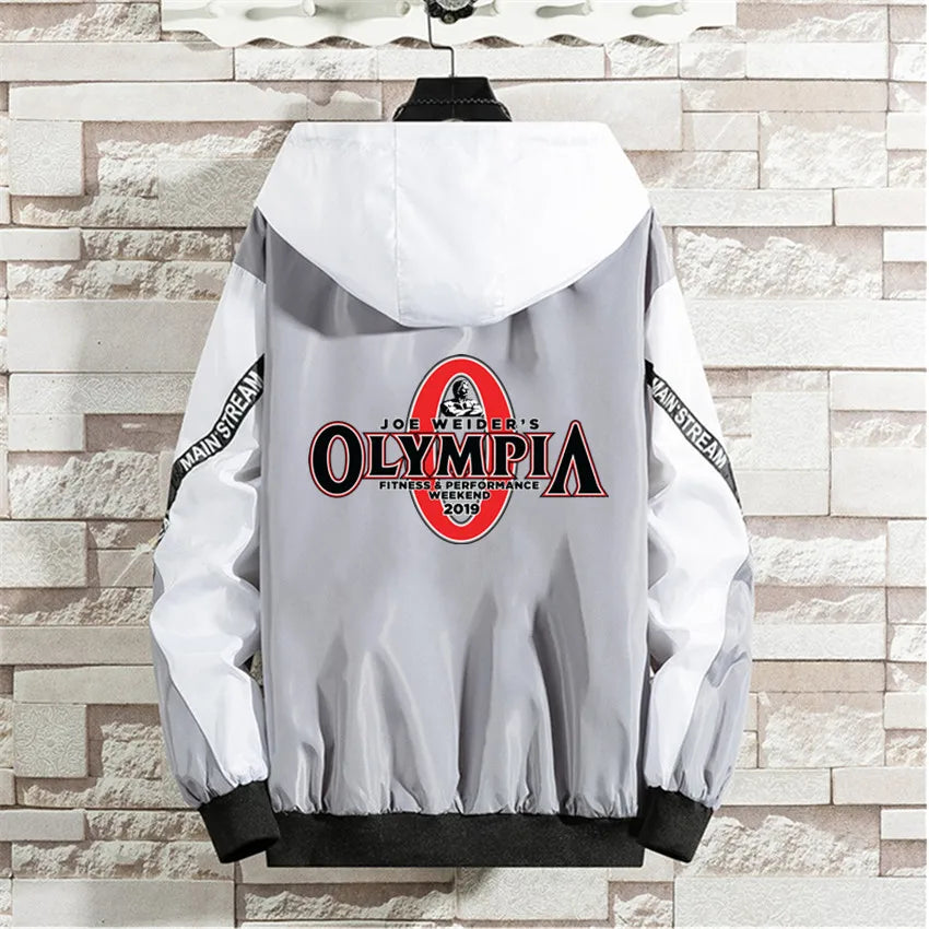 Giacche Uomo Donna Hip Hop Olympia Giacca A Vento Patchwork Con Cerniera All Aperto Harajuku Abbigliamento Maschile