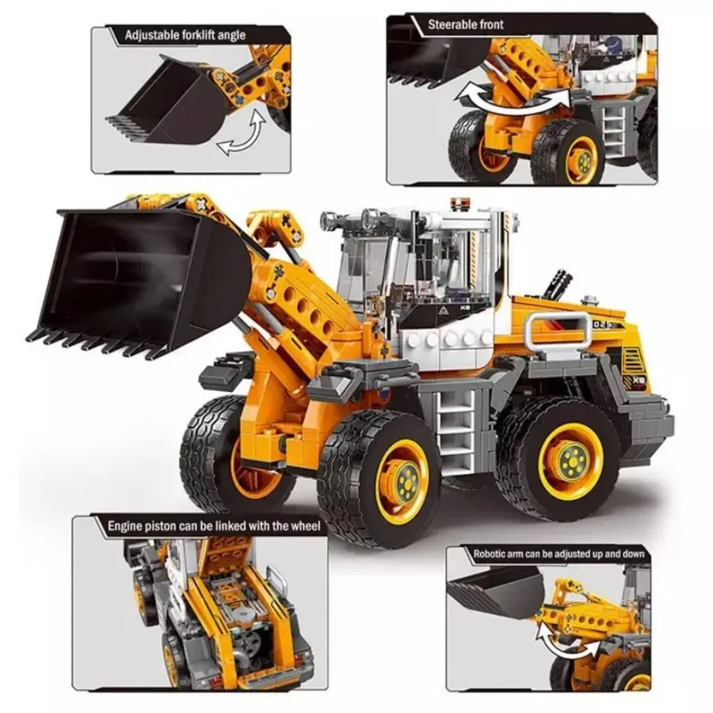 Set Costruzioni Multi Veicoli Caricabatteria Gru Camion Fai Da Te Blocchi Ingegneria Giocattolo Per Bambini