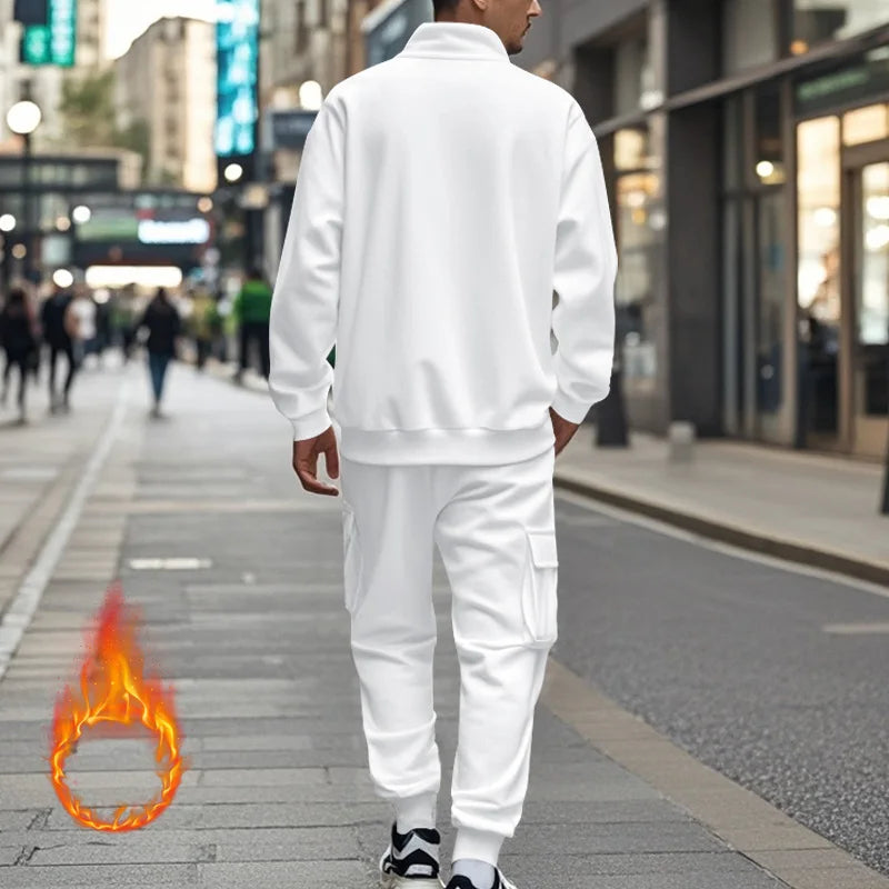 Pantaloni Sportivi Con Cerniera Calda In Velluto Da Uomo Casual Autunno Inverno 2024