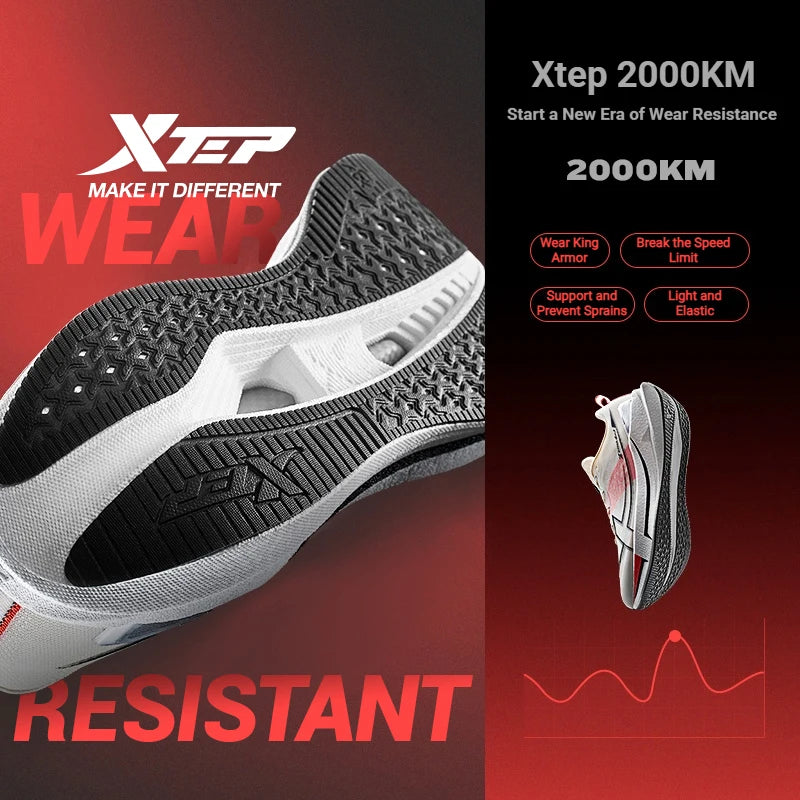 Xtep 2000 Km 5.0 Scarpe Da Corsa Morbide Scarpe Da Ginnastica Universali Resistenti All Usura Leggere Durevoli