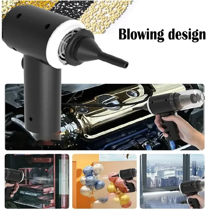 Aspirapolvere Senza Fili Per Auto 9000 Pa Potente Ricarica USB Portatile Umido E Secco Per Casa