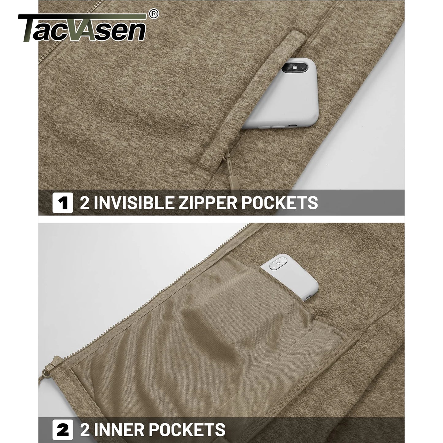 Tacvasen Giacche In Pile Leggere Con Zip Intera Da Uomo Casual Primaverile Con Tasche E Colletto Alla Coreana