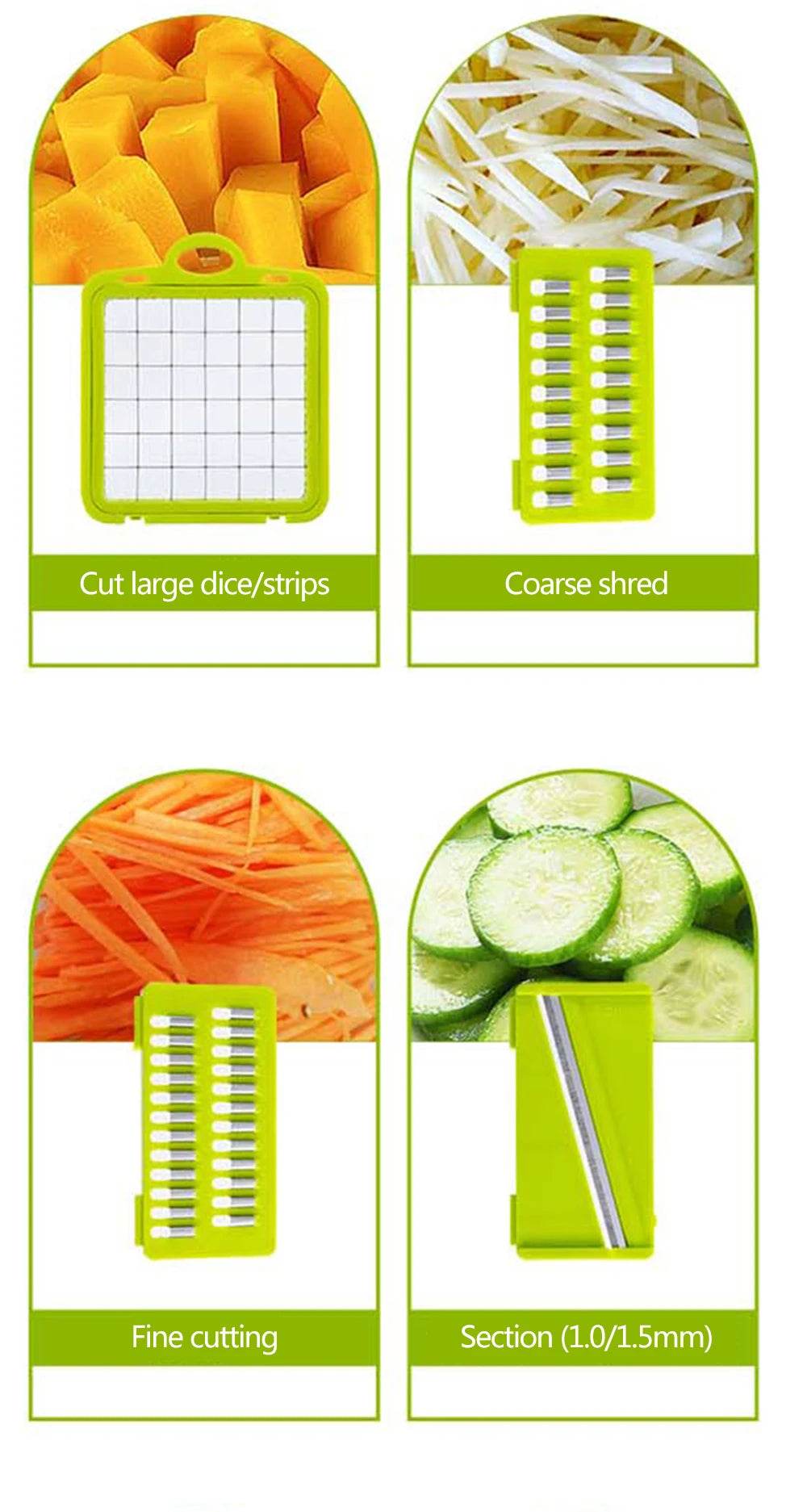 Tritatutto Multifunzionale 14 16 In 1 Per Verdure Cipolla Manico Ergonomico Griglia Per Alimenti Affettatrice Da Cucina