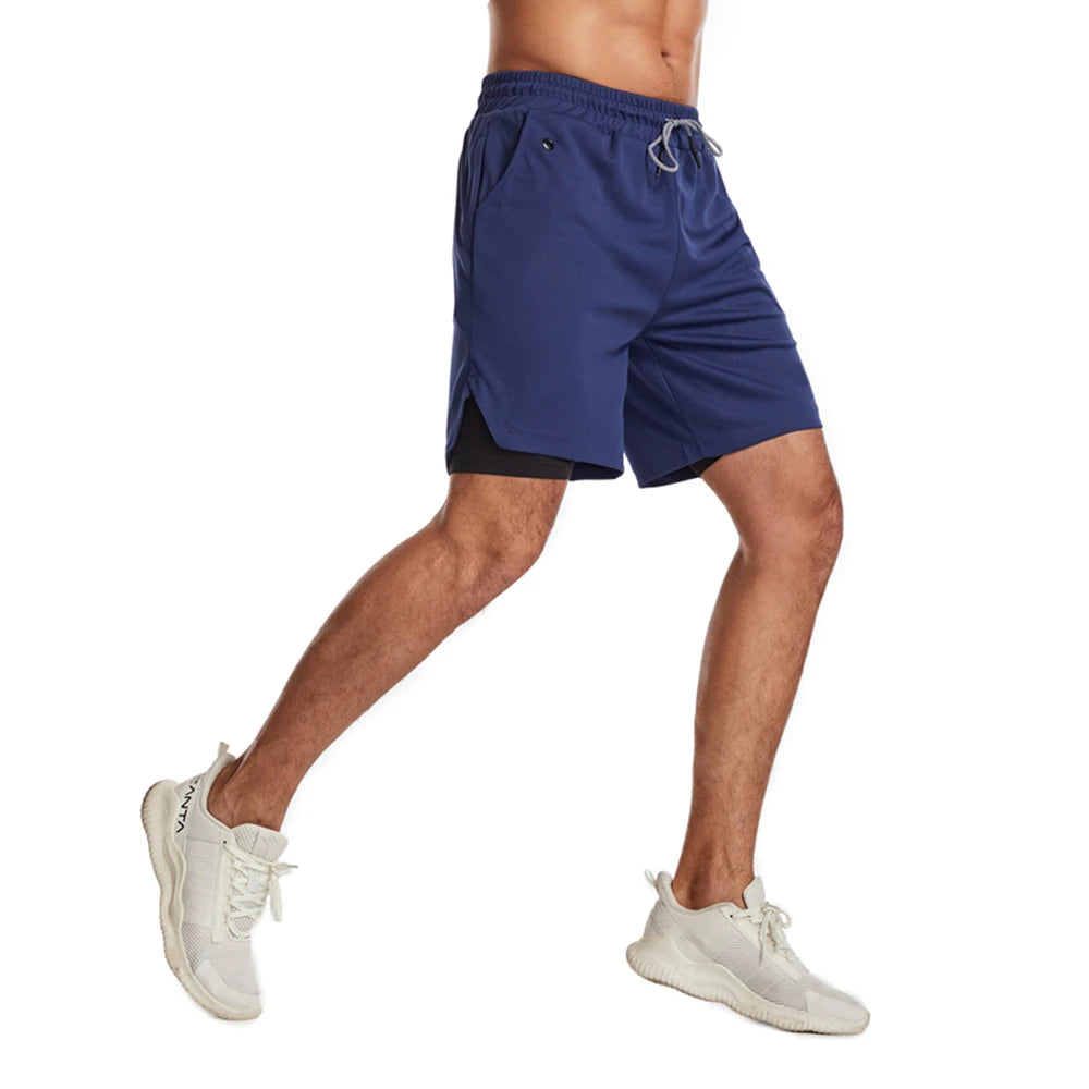 Pantaloncini Da Corsa Da Uomo 2 In 1 Palestra Allenamento Fitness Estivi 2025 Nuovi