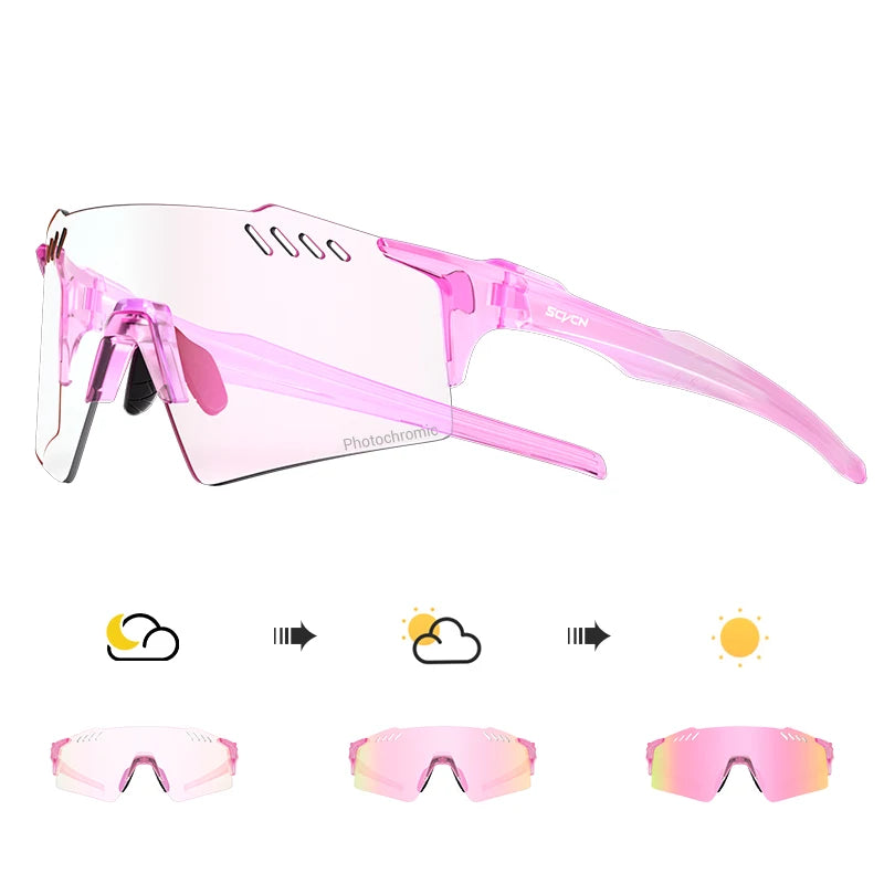 Occhiali Fotocromatici UV400 Per Ciclismo MTB Equitazione All Apertto Multisport Guida Golf Campeggio