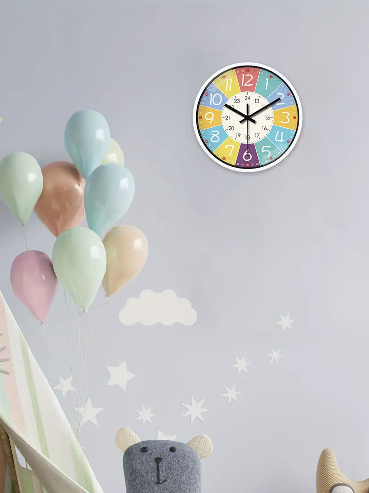 Orologio Da Parete Rotondo Da 8 Pollici Silenzioso Design Moderno Per Bambini Accessori Decorativi
