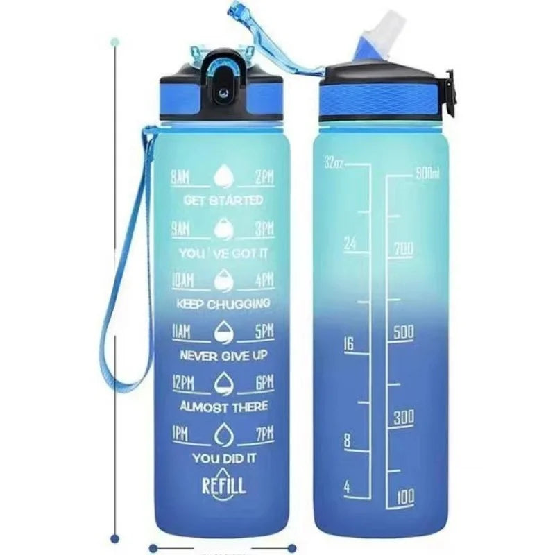 Borraccia In Plastica Da 900 A 1000 Ml Con Cannuccia Antiperdite Per Viaggi E Ciclismo SIMBUID
