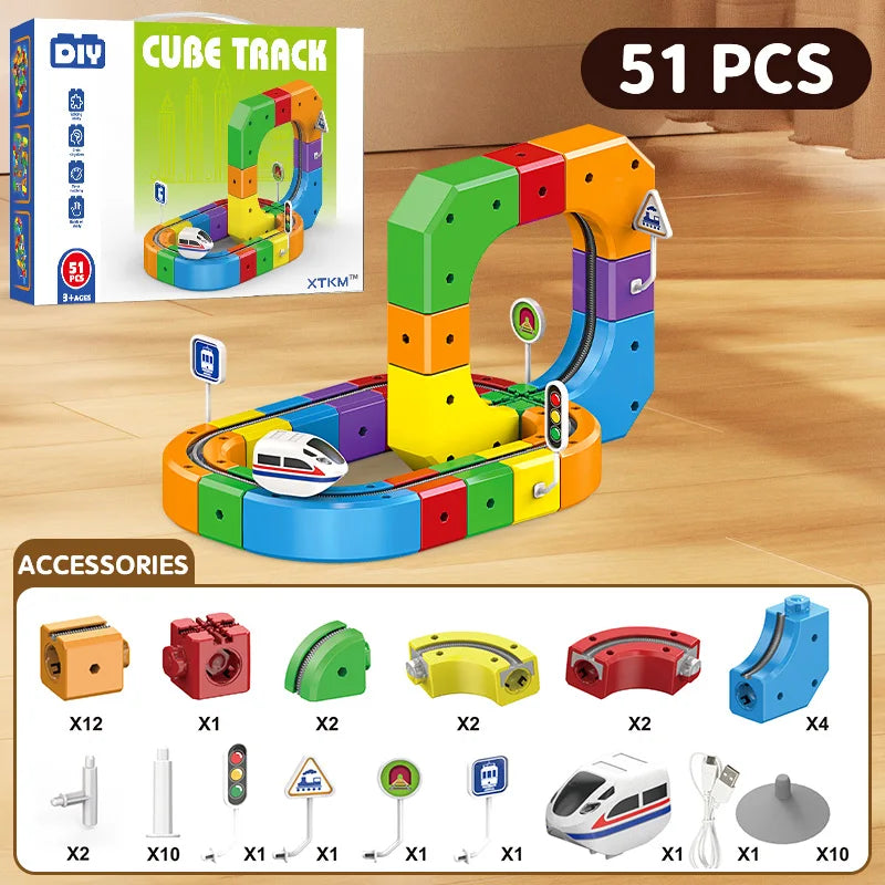 Treno Magico DIY Educativo Per Bambini Forme Multiple