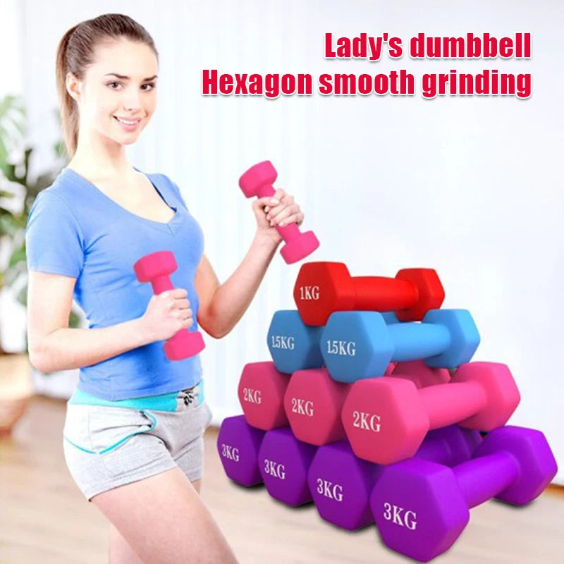 Manubri Esagonali In Plastica Per Donna Attrezzatura Fitness Dimagranti Per Vita Sottile