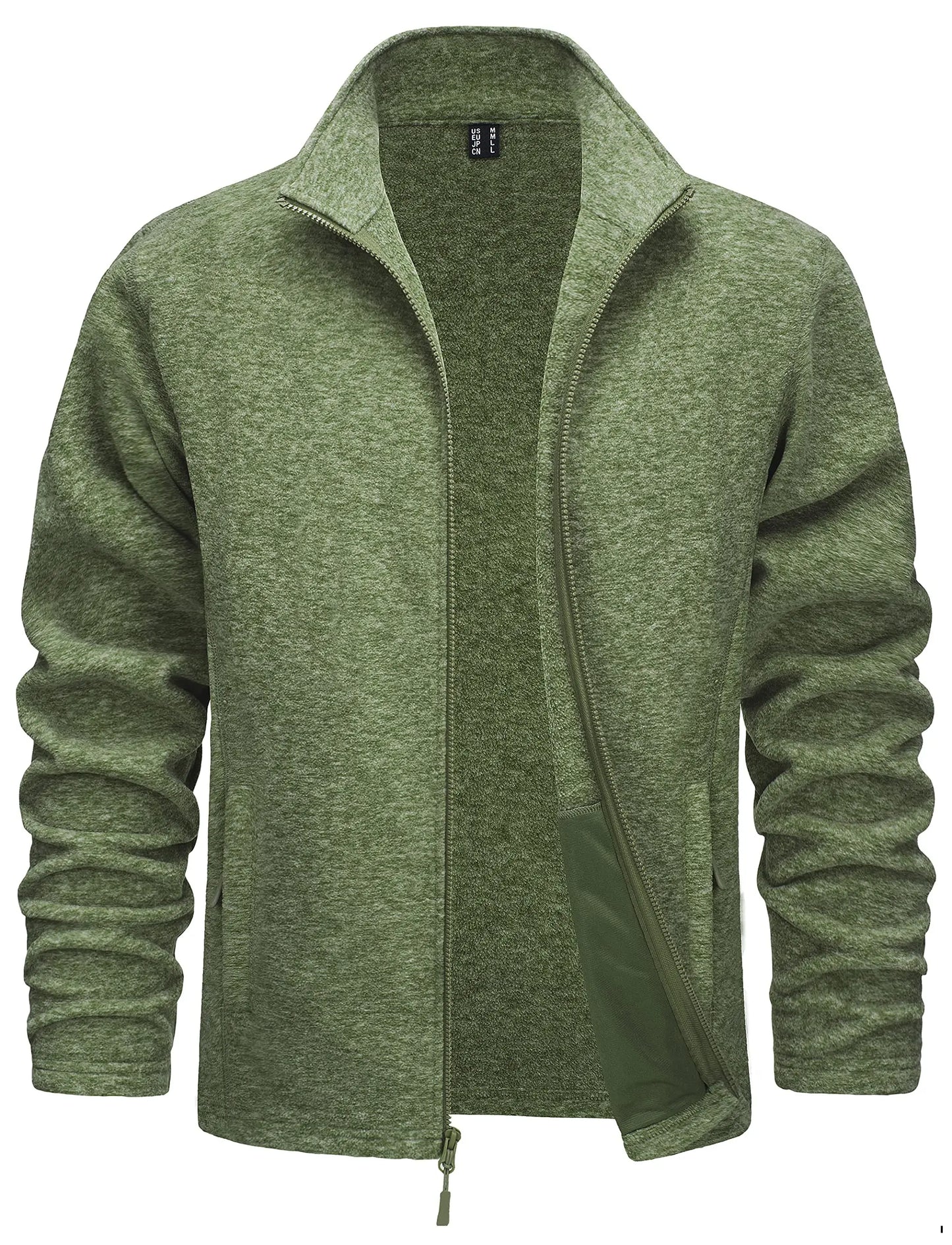 Tacvasen Giacche In Pile Leggere Con Zip Intera Da Uomo Casual Primaverile Con Tasche E Colletto Alla Coreana