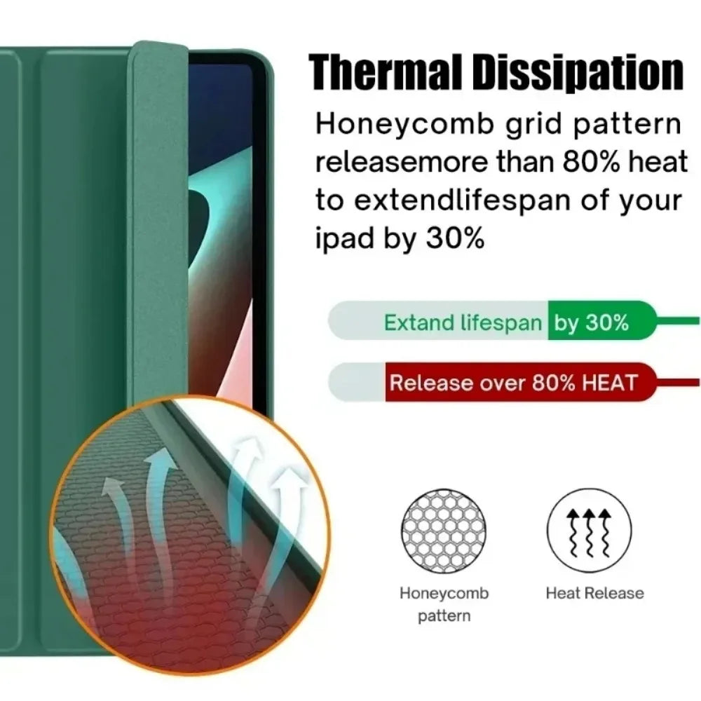 Custodia per Redmi Pad 2 11 Pollici Auto Sveglia Sonno in Silicone con Supporto Ricarica Coque Xiaomi Redmi Pad 2 2025