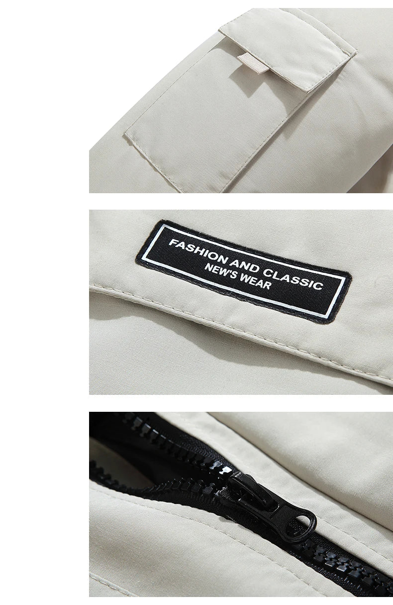 Parka Da Uomo Invernale Caldo Antivento Con Cappuccio Rimovibile Giacca All Aperto Comfort Casual