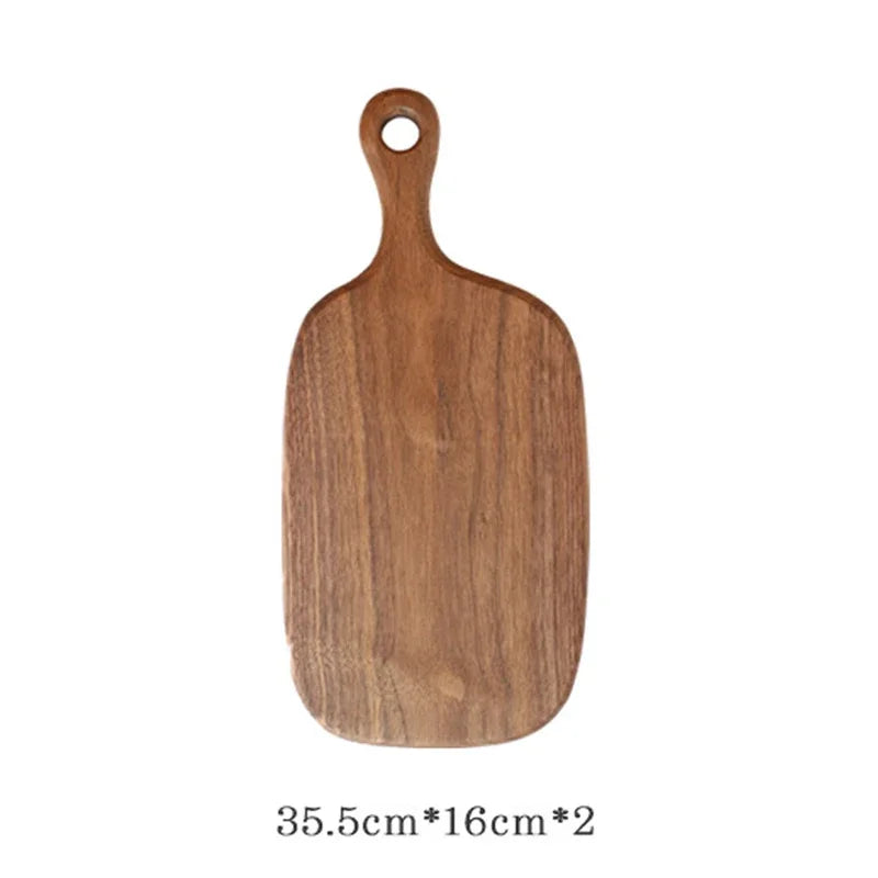 Tagliere Da Cucina In Noce Nera Rettangolare Senza Vernice In Legno Piatto Per Pizza Sushi Pane Vassoio Ecologico