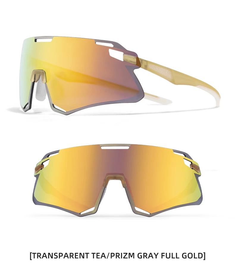 ROCKBROS Occhiali Da Ciclismo Leggeri Senza Cornice Lenti Fotocromatiche Ad Alta Definizione Per Strada Sportivi