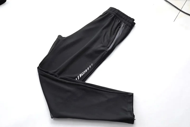 Pantaloni Sportivi Da Uomo Con Tasche Con Cerniera Per Corsa Allenamento Calcio Fitness In Poliestere Modello A102