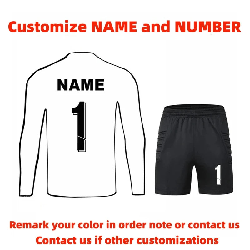 Maglie Da Portiere Da Calcio Per Bambini Adulti Personalizzate Tuta Portiere A Maniche Lunghe Uniforme Da Calcio