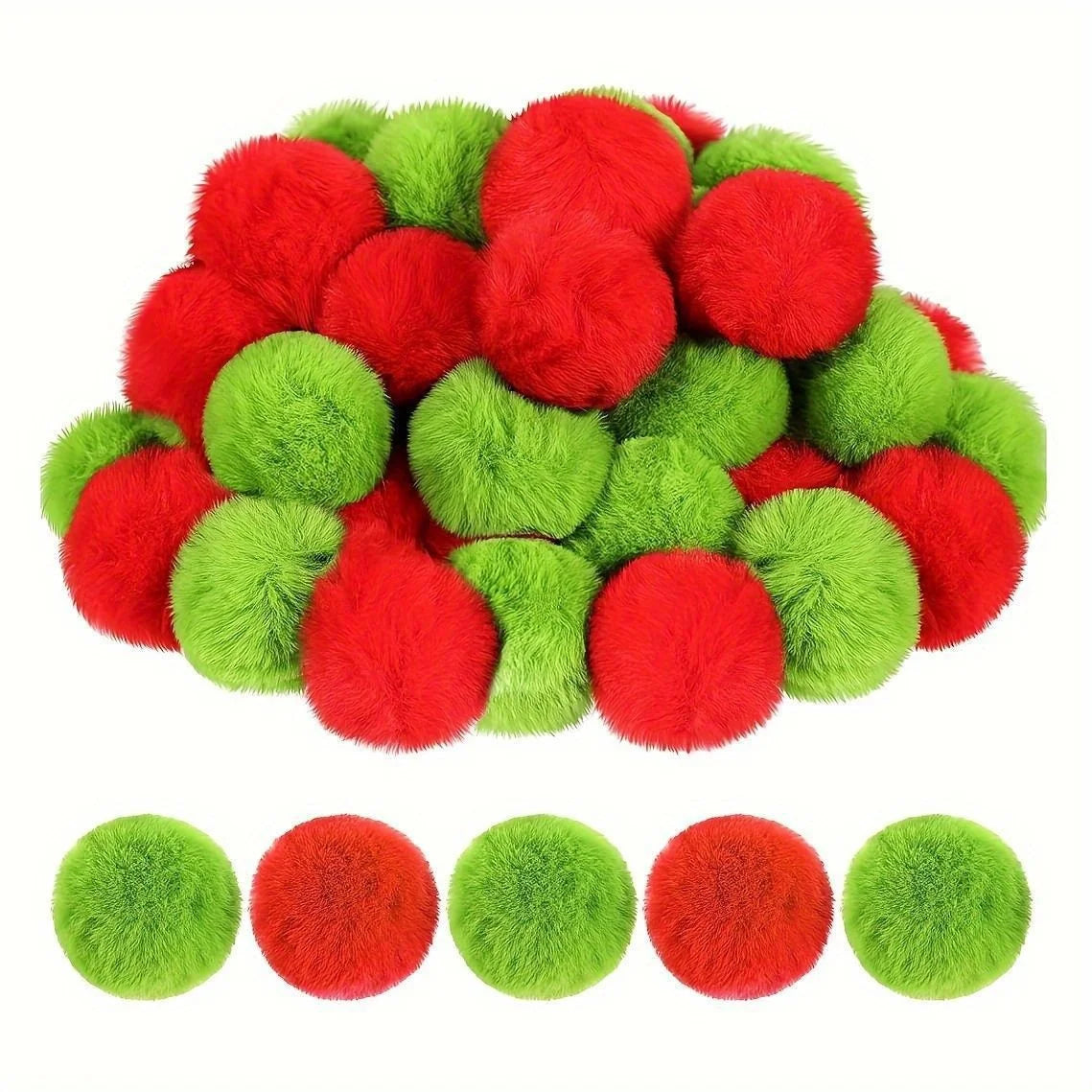 12/24 pezzi 6 cm peluche palla di Natale decorazione albero di Natale ornamento Navidad Natal regalo di Capodanno 2026