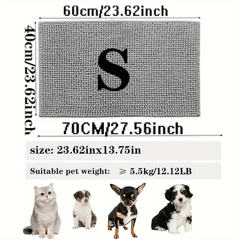 Tappetino Antiscivolo Lavabile Per Cani Assorbe Umidità E Sporco Microfibra Per Asciugatura Rapida Ideale Zampe Fangose