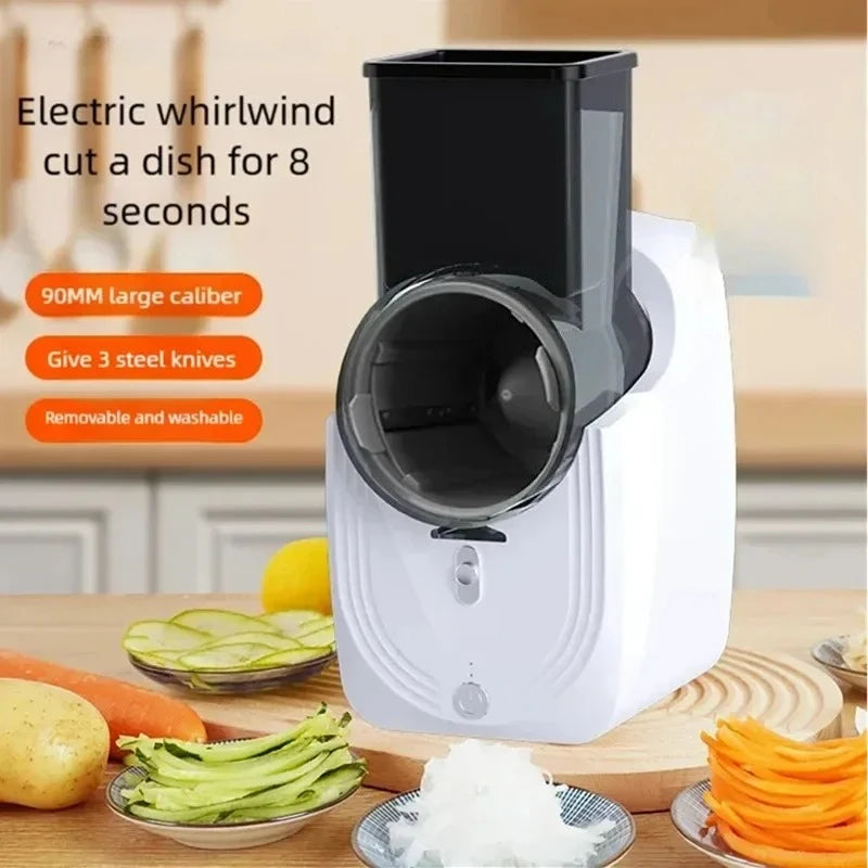 Affettatrice Di Verdure Multifunzione Per Cucina Domestica Elettrica Con Trituratore Automatico