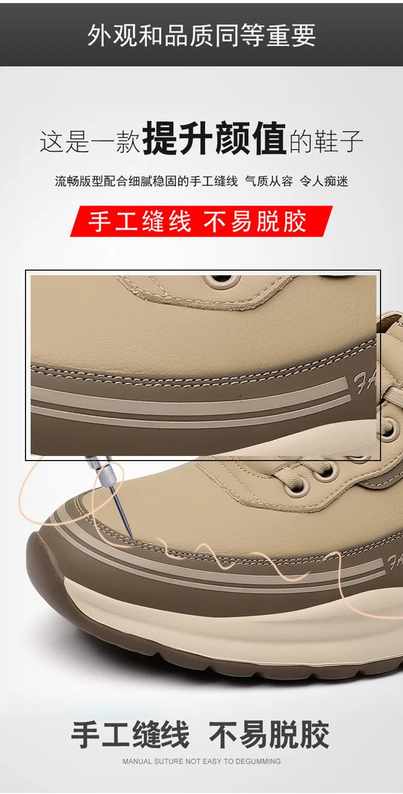 Scarpe Da Uomo Slip On In Pelle Impermeabili Antiscivolo Leggere Traspiranti Mocassini Casual Allingrosso
