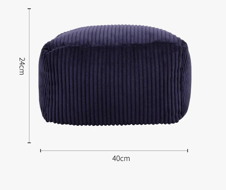 Otautau Pouf In Velluto A Coste Senza Riempitivo Pavimento Beanbag Sedia Lettino Ottomano Mobili Senza Telaio DD025