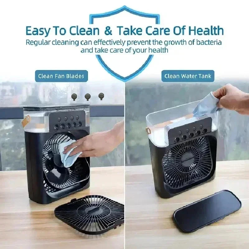 Ventilatore 3 In 1 Condizionatore D Aria Portatile Domestico Umidificatore LED Luce Notturna Per Ufficio Casa