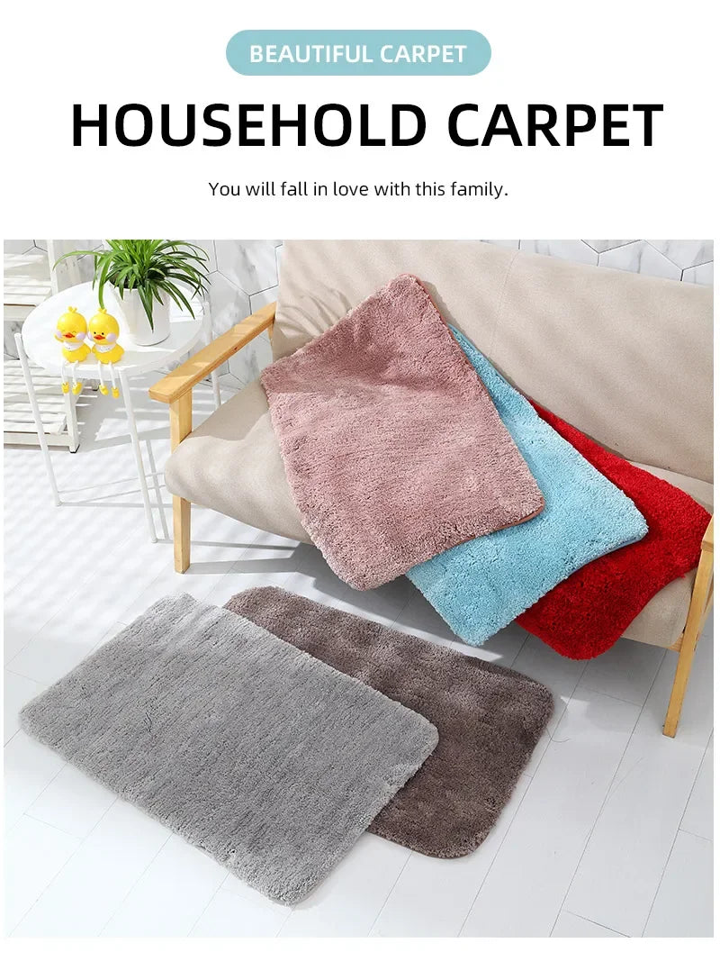 Tappetino Da Bagno Arrotondato E Ispessito Antiscivolo Peluche Assorbente Per Vasca E Per Porta D Ingresso