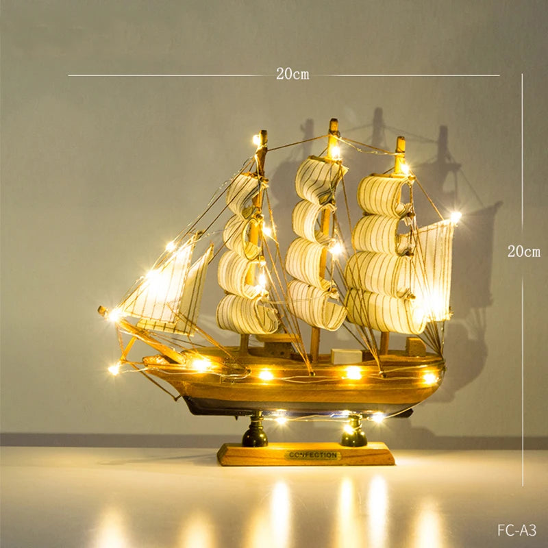 Modello Di Barca A Vela In Legno Per Decorazioni Della Casa In Stile Mediterraneo Accessori Regalo Compleanno