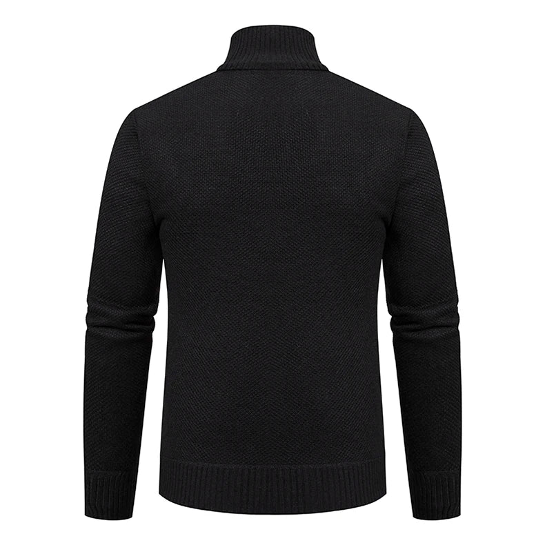 Cappotto Sportivo Casual Da Uomo In Jersey Autunno Inverno Con Colletto Alla Coreana E Cerniera Frontale In Pile