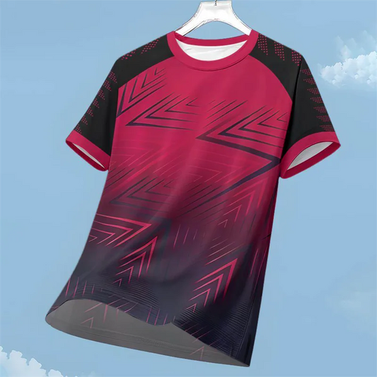 T-shirt da corsa da uomo T-shirt rinfrescante a maniche corte da esterno T-shirt da badminton traspirante ad asciugatura rapida Top fitness Abbigliamento da uomo