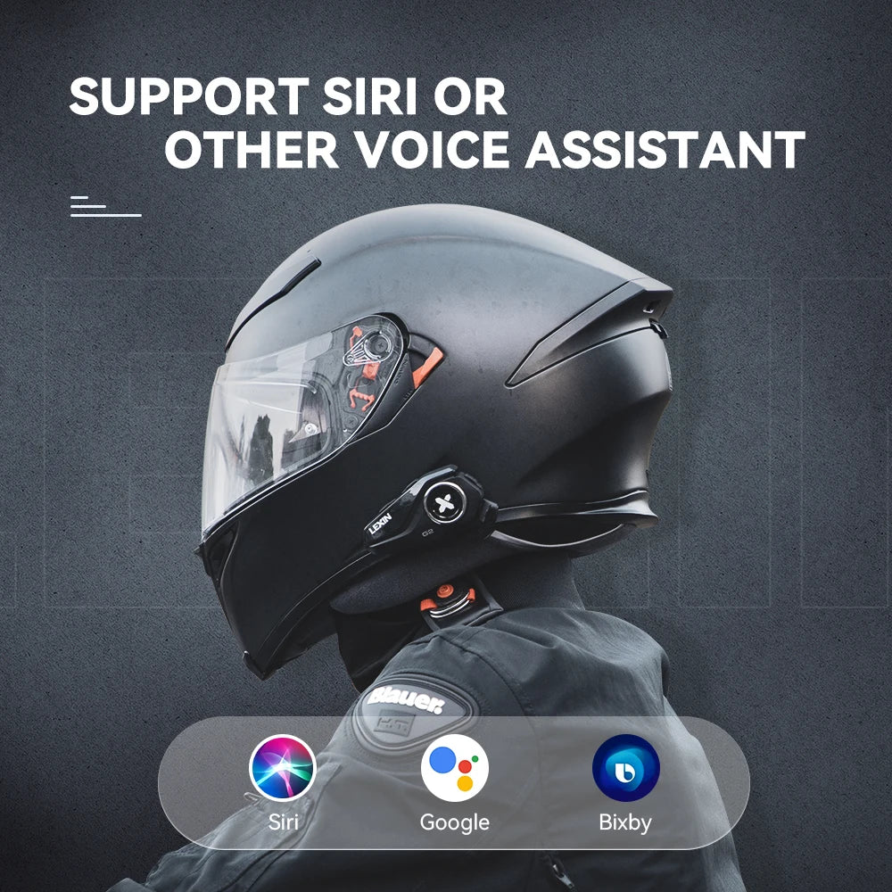 Cuffie Bluetooth Per Casco Interfono Moto Lexin G2P Comunicatore Vivavoce Fino A 6 Ciclisti Con Radio FM