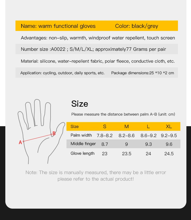 Guanti Invernali Da Ciclismo Esterno Impermeabili Antivento Con Touch Screen Per Moto Sci Equitazione Universali 3M