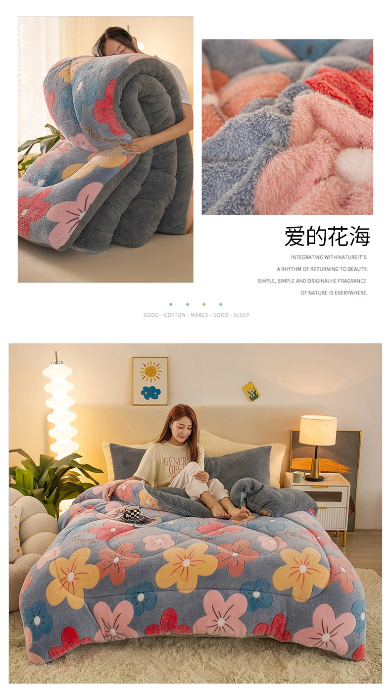 Coperta Super Spessa Inverno Autunno Taglia Queen Peluche Antistatica Morbida Confortevole Pile Coral Fleece Poliestere