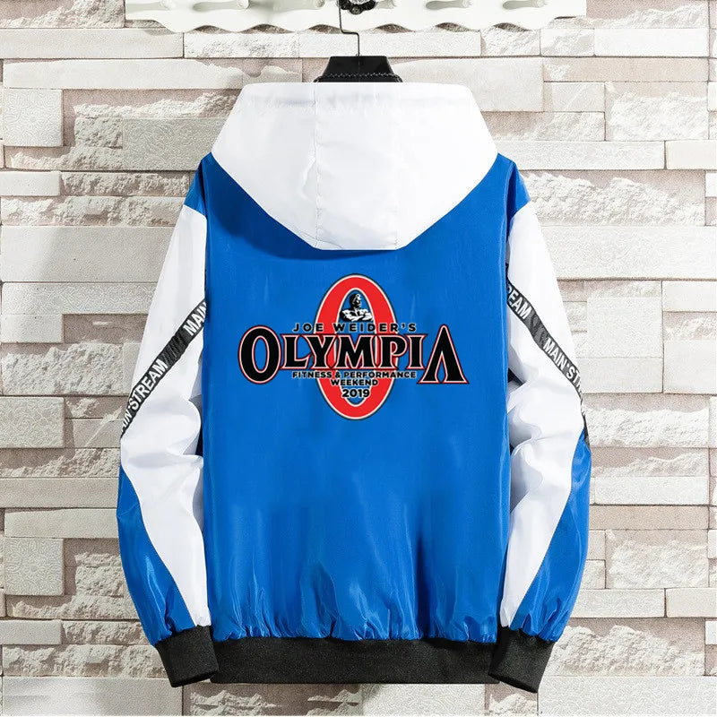 Giacche Uomo Donna Hip Hop Olympia Giacca A Vento Patchwork Con Cerniera All Aperto Harajuku Abbigliamento Maschile
