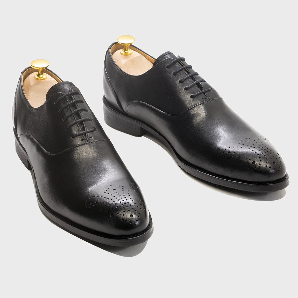 Scarpe Oxford Da Uomo In Vera Pelle Stile Classico Italiano Con Lacci Per Matrimonio Ufficio Aziendale Nere E Marroni