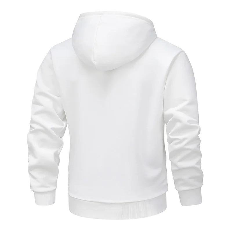 Uomo Cappotto Ampio Con Cappuccio Tinta Unita Stile Sottile Per Primavera Autunno Moda Tempo Libero Tasca Grande