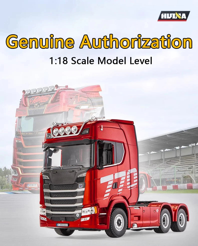 Huina 1501 770S RC Camion 1/18 2.4G Telecomando Con Luce E Suono Ingegneria Rimorchio Giocattolo