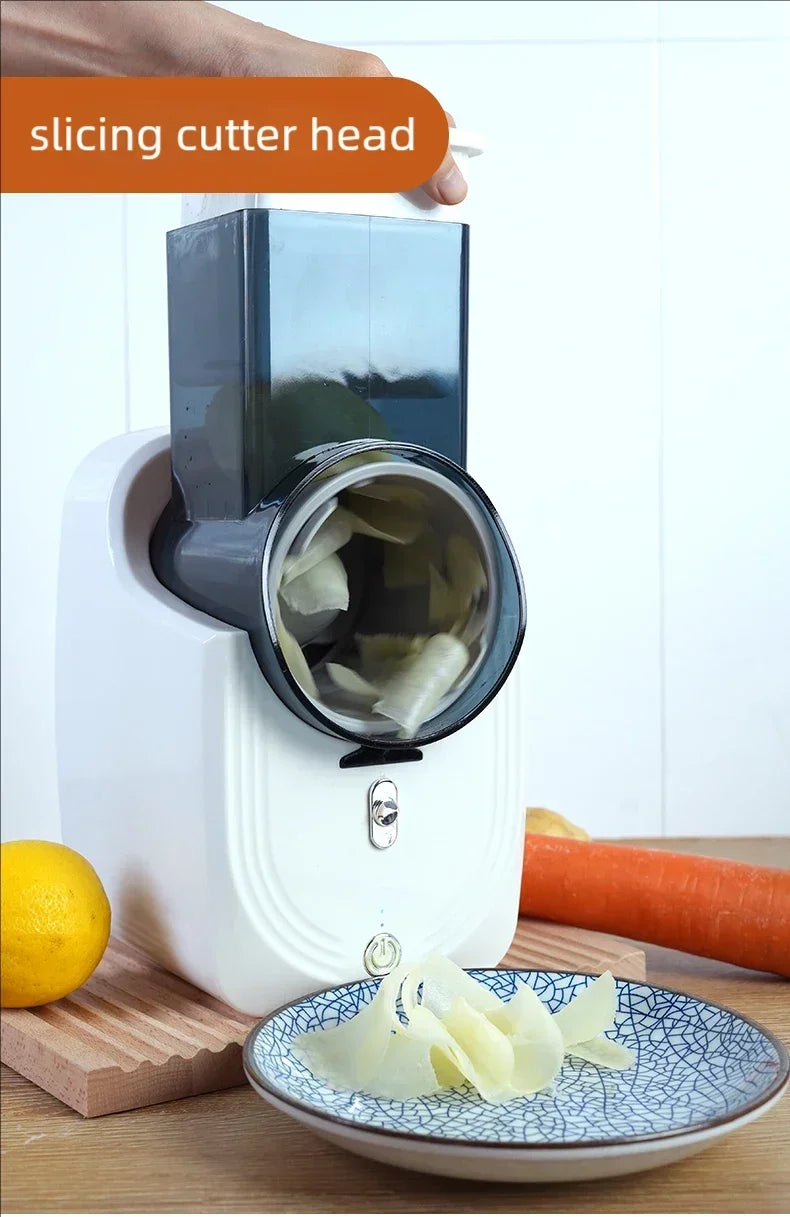 Affettatrice Di Verdure Multifunzione Per Cucina Domestica Elettrica Con Trituratore Automatico