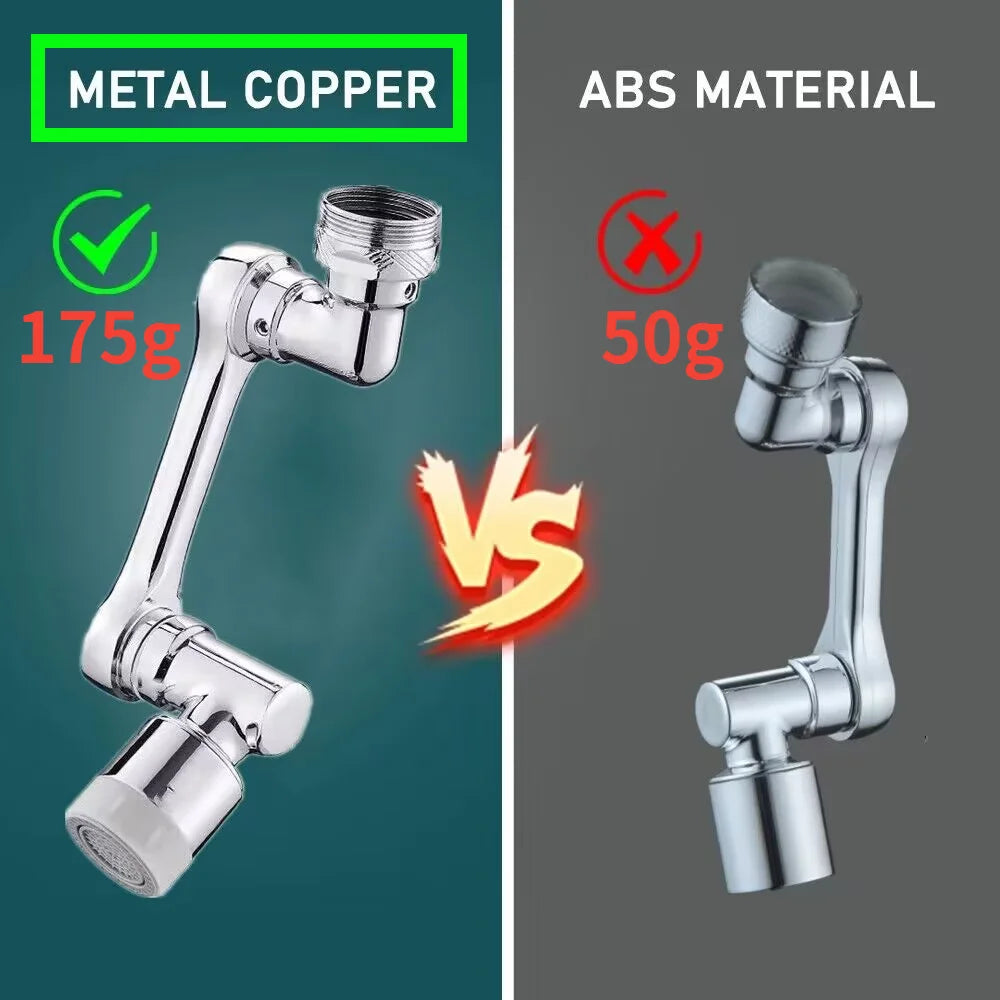 Estensore Aeratore Per Rubinetto Rotante Universale 1080 Gradi Testa Spruzzatrice 22 24mm Adattatore Lavabo Cucina