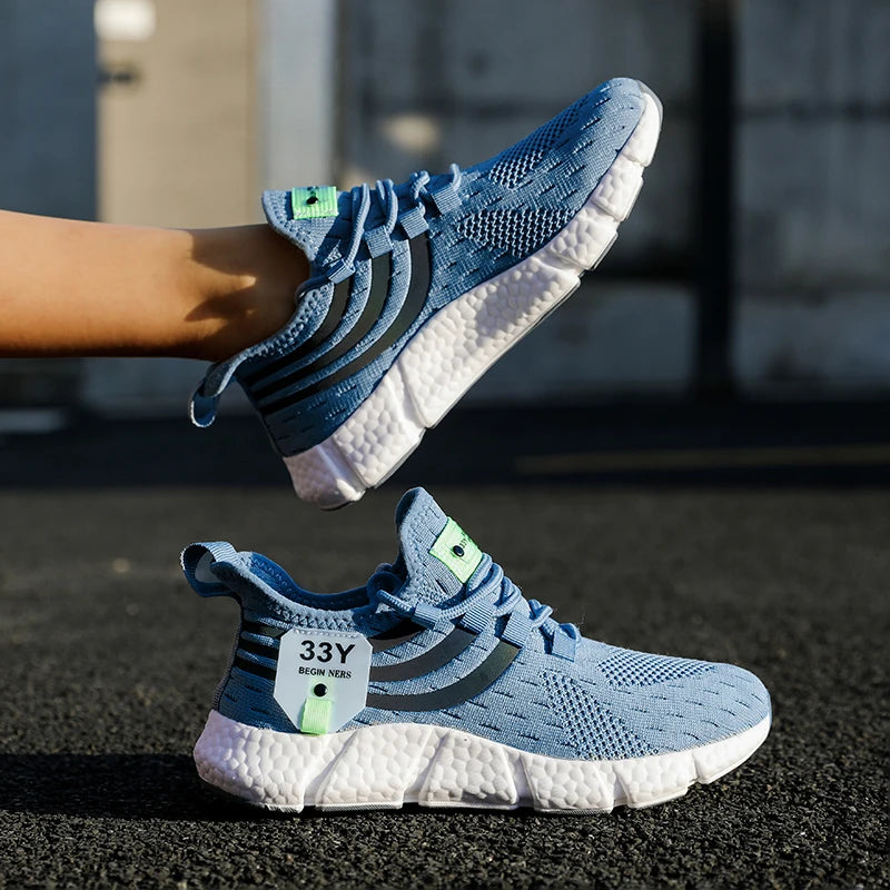 Scarpe Sportive Da Uomo Leggere E Traspiranti Sneakers Da Corsa Nere In Mesh Esterni Scarpe Da Passeggio Atletiche