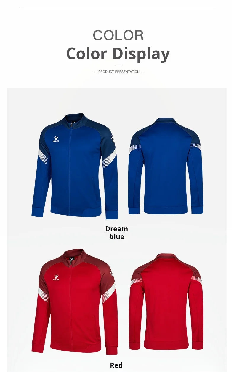 Kelme Giacca Allenamento Uomo Lavorata A Maglia Giocatore China League One Traspirante Con Cerniera Top Da Corsa
