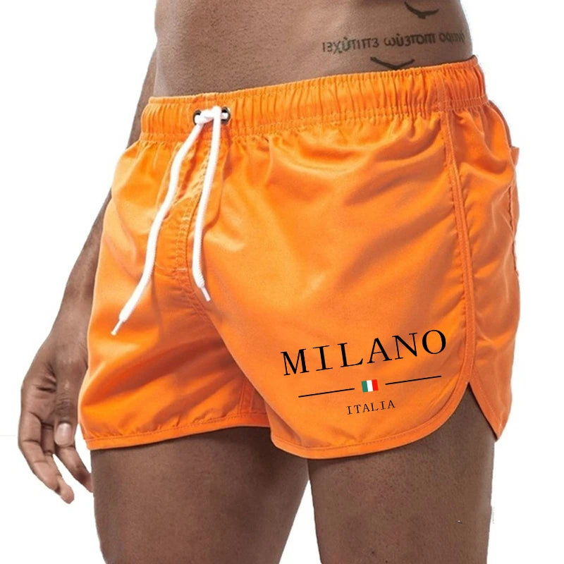 Pantaloncini Da Spiaggia Da Uomo Estivi 2025 Con Stampa Urbana E Asciugatura Rapida Per Nuoto E Surf