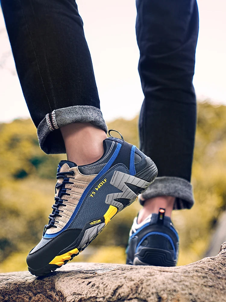 Scarpe Da Trekking Impermeabili Per Uomo In Vera Pelle Stivali Da Montagna Tattici Da Caccia Nei Boschi