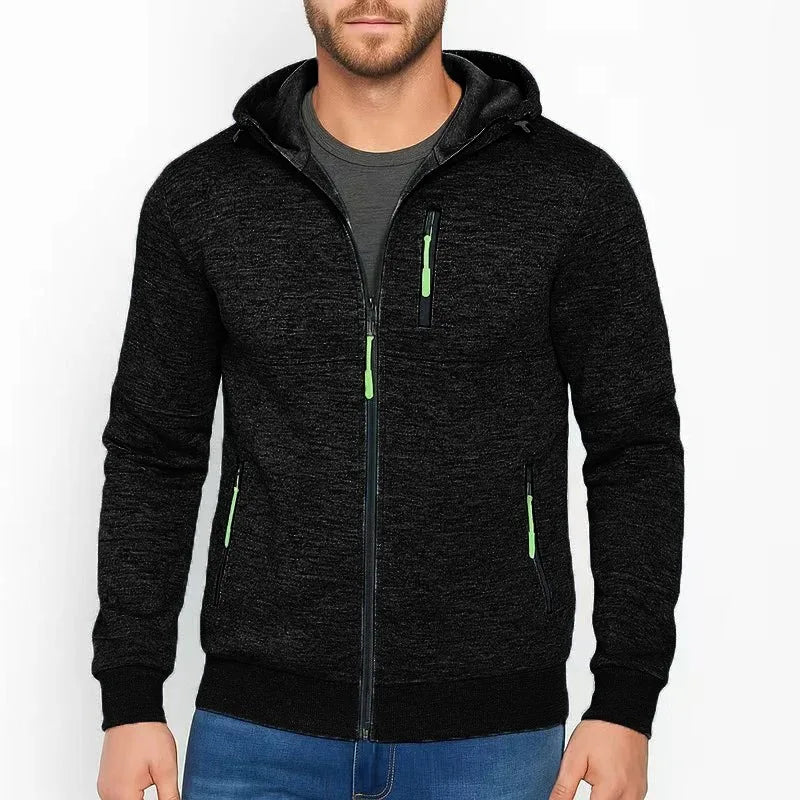 Giacca Sportiva Da Fitness Autunnale Da Uomo Con Cappuccio E Cerniera Colore A Contrasto Capispalla Moda Baseball