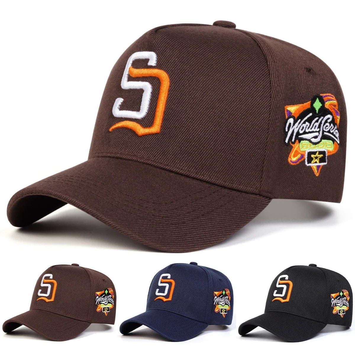 Cappellini Da Baseball Unisex Con Ricamo Lettera SD Regolabili Primavera Autunno Protezione Solare Sportivo Esterno