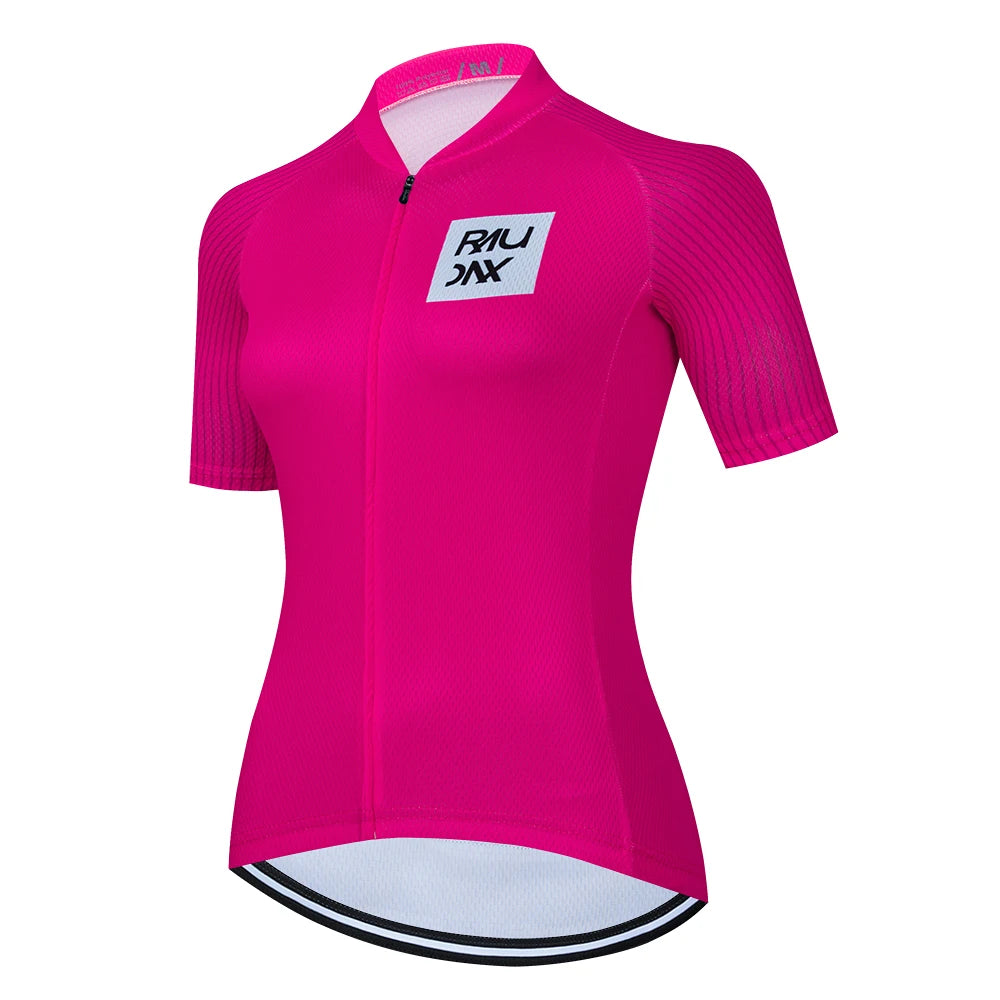 Maglie Ciclismo Donna Raudax 2026 Estive Traspiranti Abbigliamento MTB Maniche Corte Con Tasche