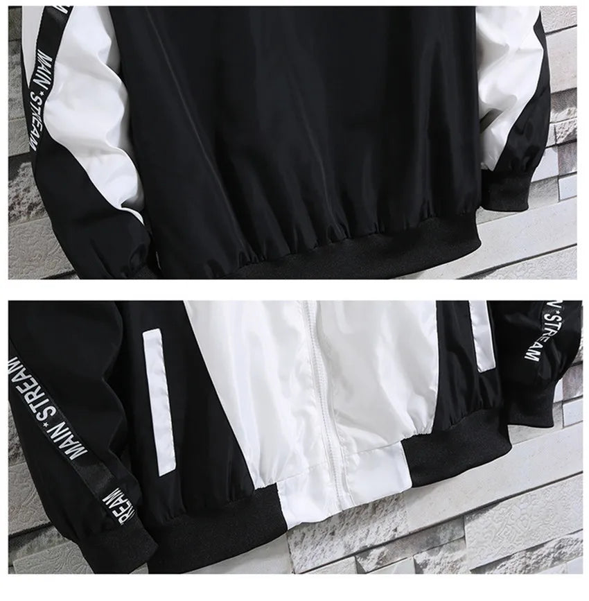 Giacche Uomo Donna Hip Hop Olympia Giacca A Vento Patchwork Con Cerniera All Aperto Harajuku Abbigliamento Maschile